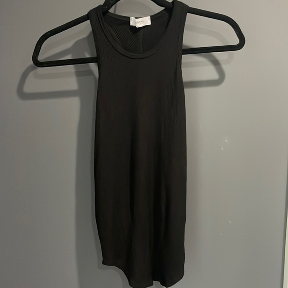 Hashttag in Trend brand black ribbed racerback tank top - Picture 2 of 7